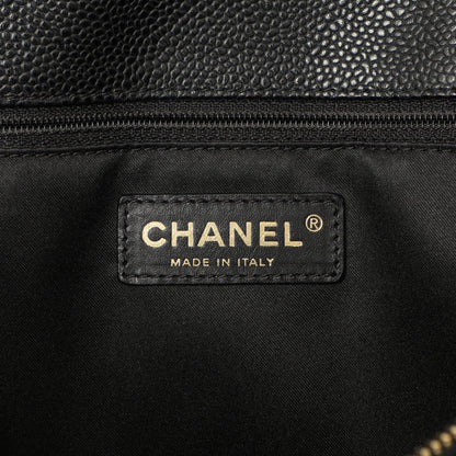 Exclusive Chanel Black Quilted Caviar Grand Shopping Tote GST — Alternate View 9