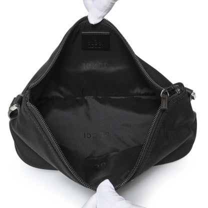 Exclusive Gucci Black Nylon Boat Pochette — Top View