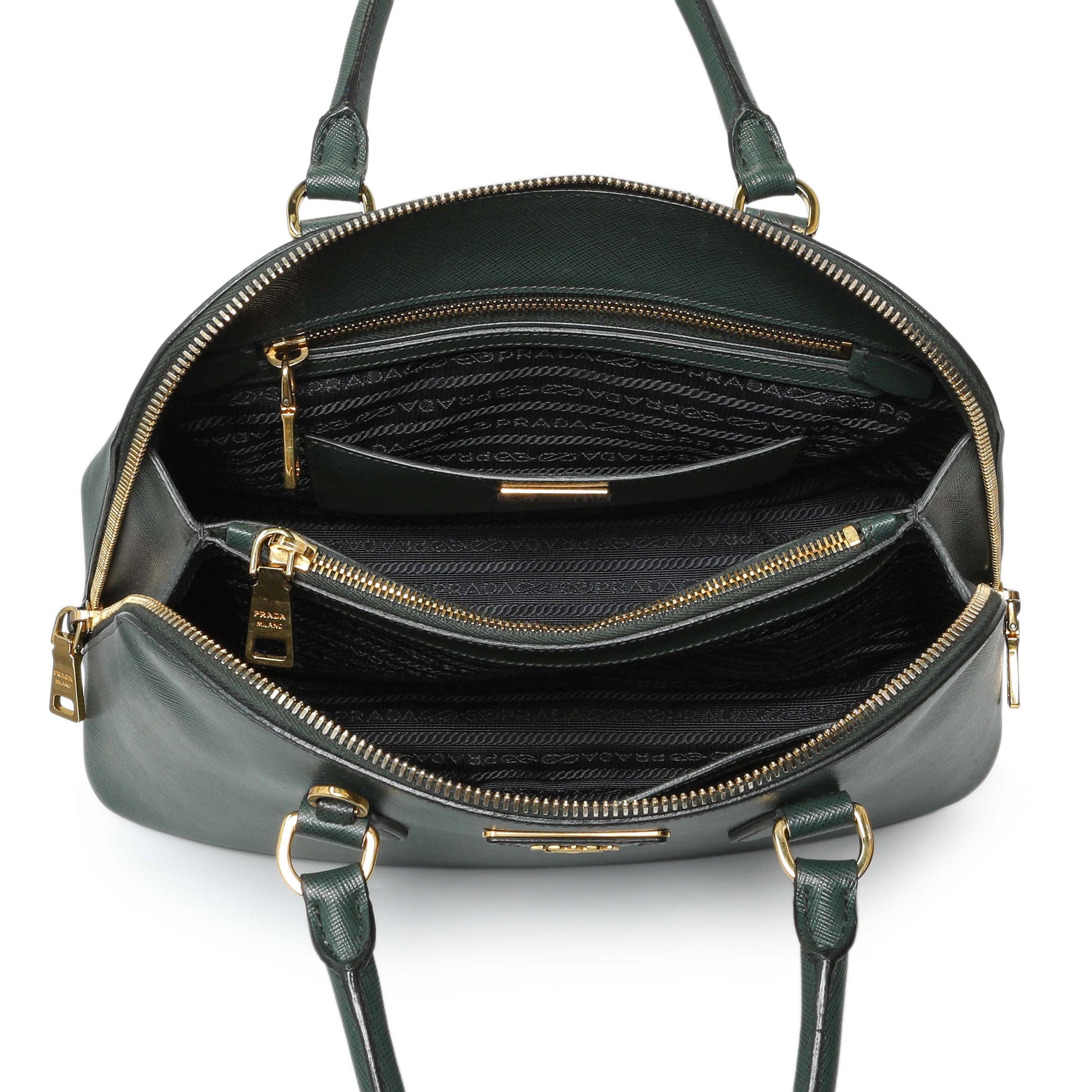Exclusive Prada Green Saffiano Medium Promenade Tote — Alternate View 8