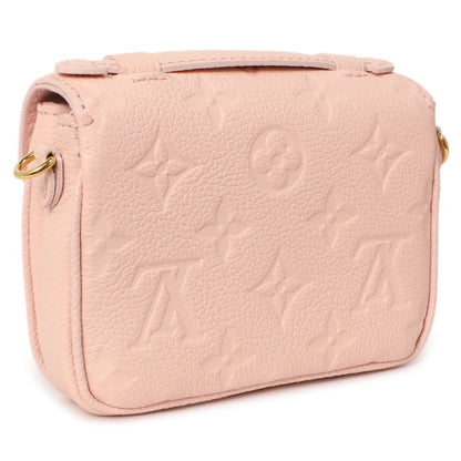 Exclusive Louis Vuitton Pink Empreinte Micro Metis — Side View