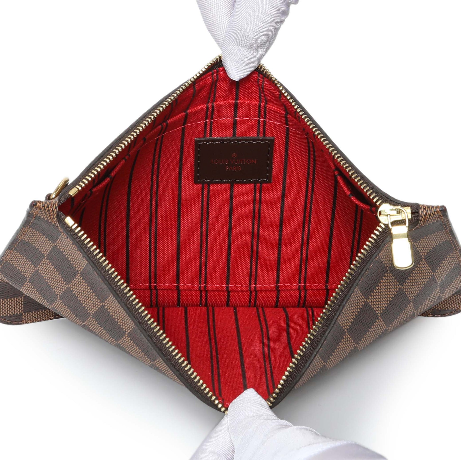 Exclusive Louis Vuitton Damier Ebene Neverfull MM — Alternate View 9