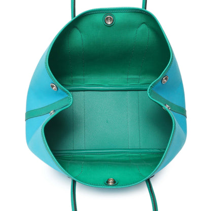 Exclusive Hermes Bleu Azteque Menthe Toile Officier Epsom Garden Party 30 TPM — Alternate View 8