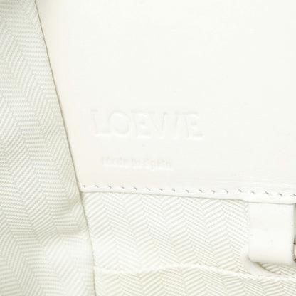 Exclusive Loewe White Calfskin Compact Hammock Shoulder Bag — Lifestyle View