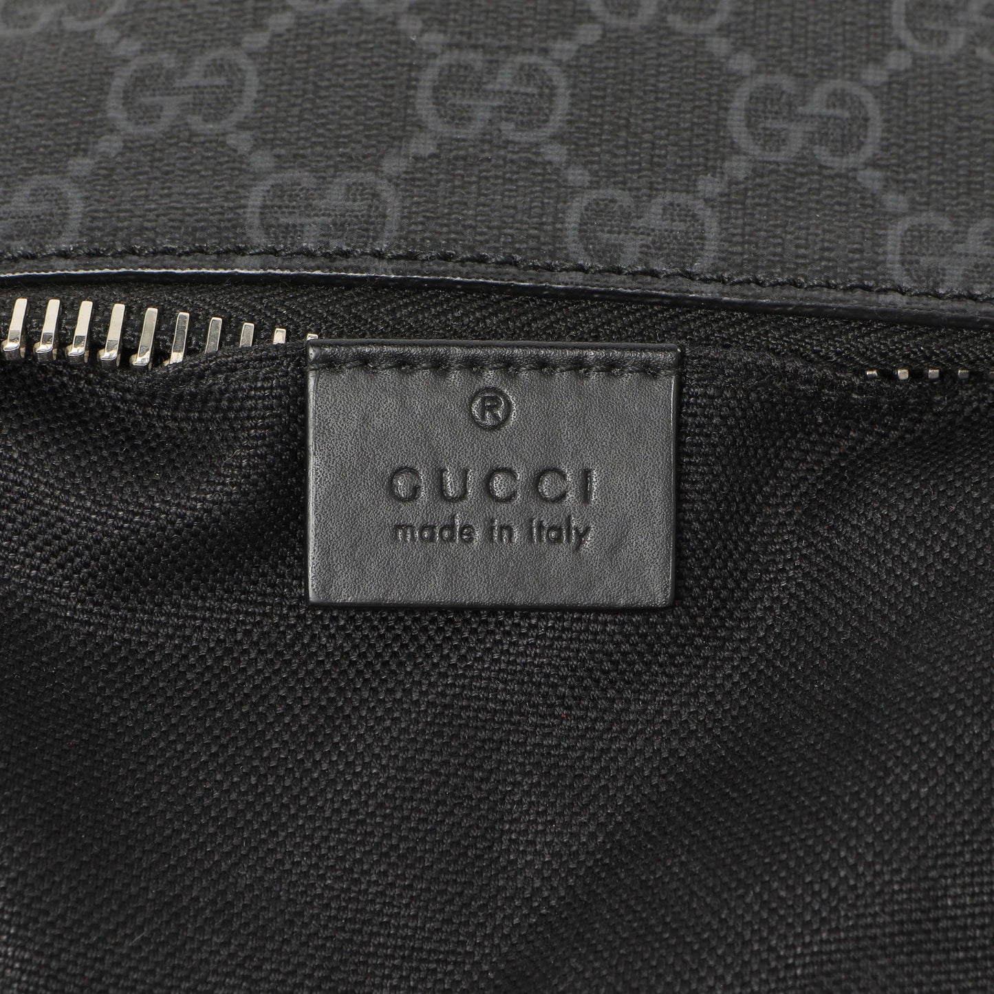 Exclusive Gucci GG Supreme Monogram Web Small Flat Messenger Bag — Lifestyle View
