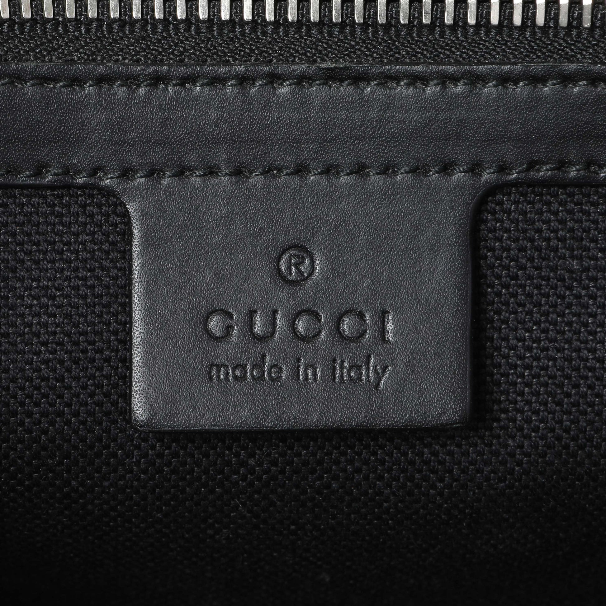 Exclusive Gucci Black GG Supreme Tigers Belt Bag — Detail View