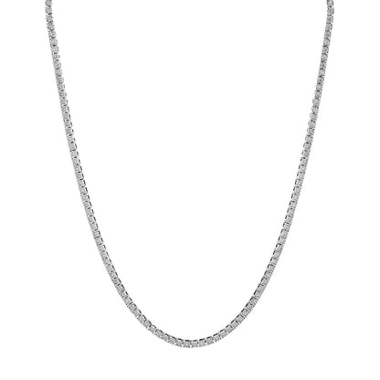 Exclusive 10K White Gold 5.80 Carat Riviere Necklace — Front View