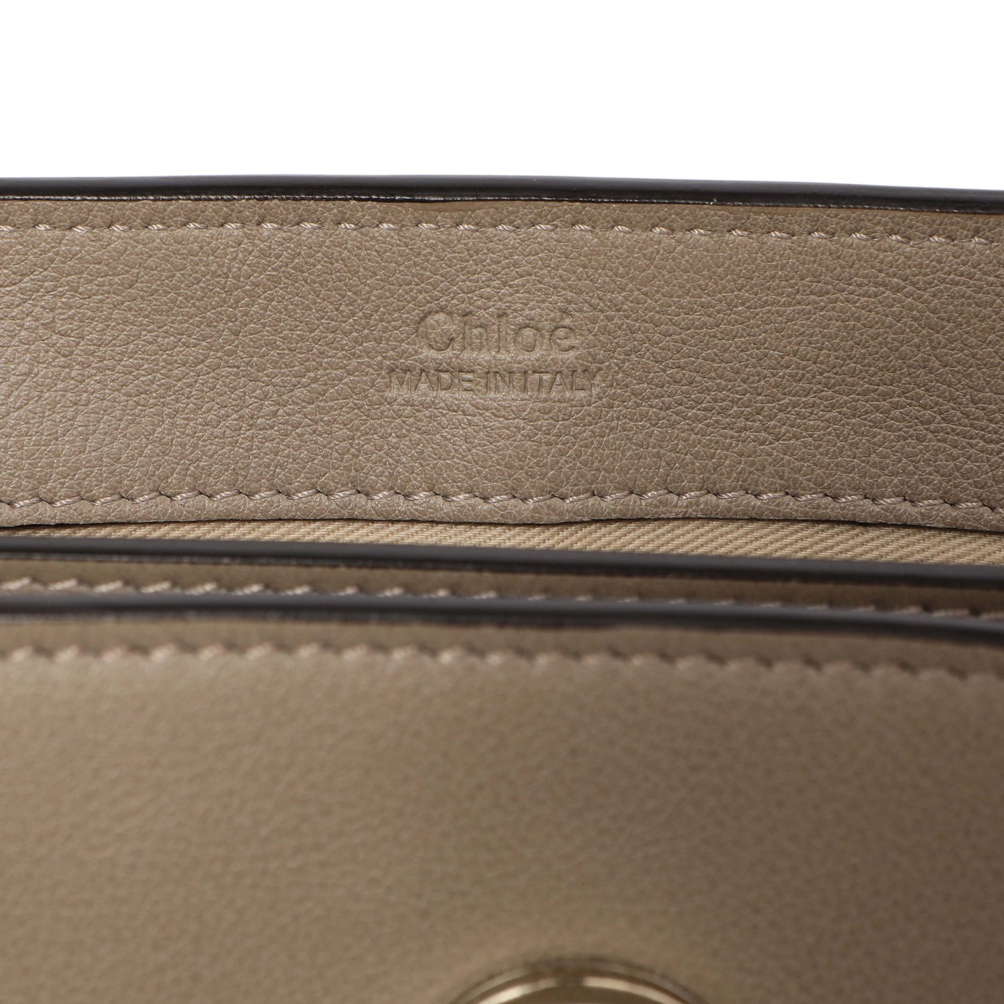 Exclusive Chloe Motty Grey Calfskin Mini Faye Day Shoulder Bag — Detail View