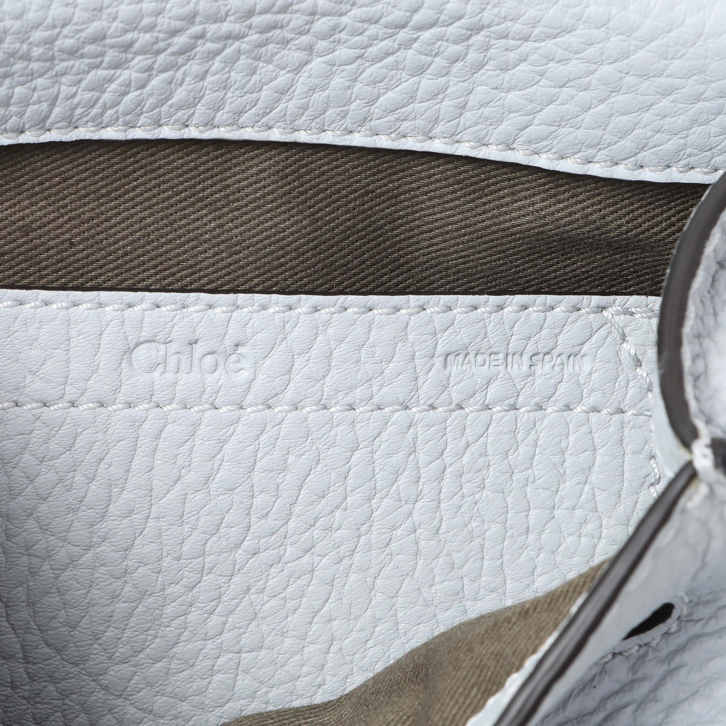 Exclusive Chloe Blue Mist Mini Marcie Round Crossbody — Detail View