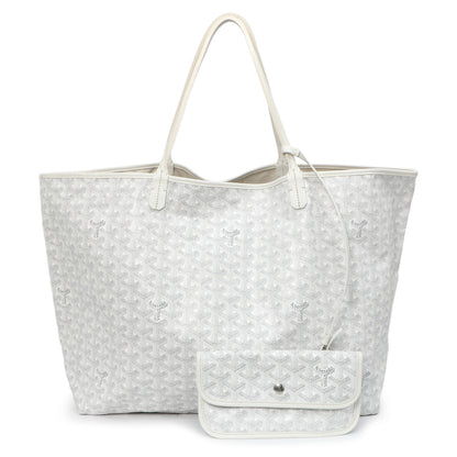 Exclusive Goyard White Goyardine Saint Louis GM — Front View