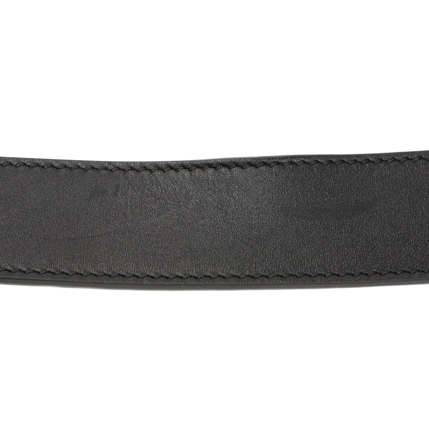 Exclusive Gucci Black Calfskin Double G 30mm Belt — Top View