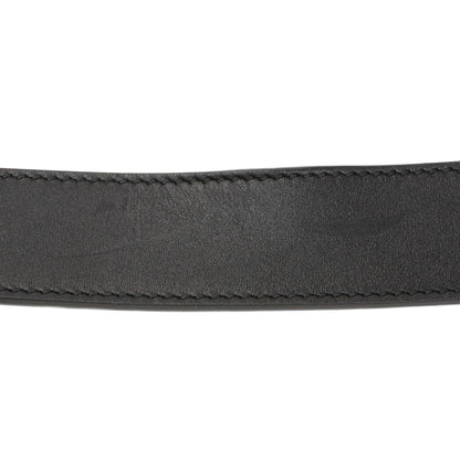 Exclusive Gucci Black Calfskin Double G 30mm Belt — Top View