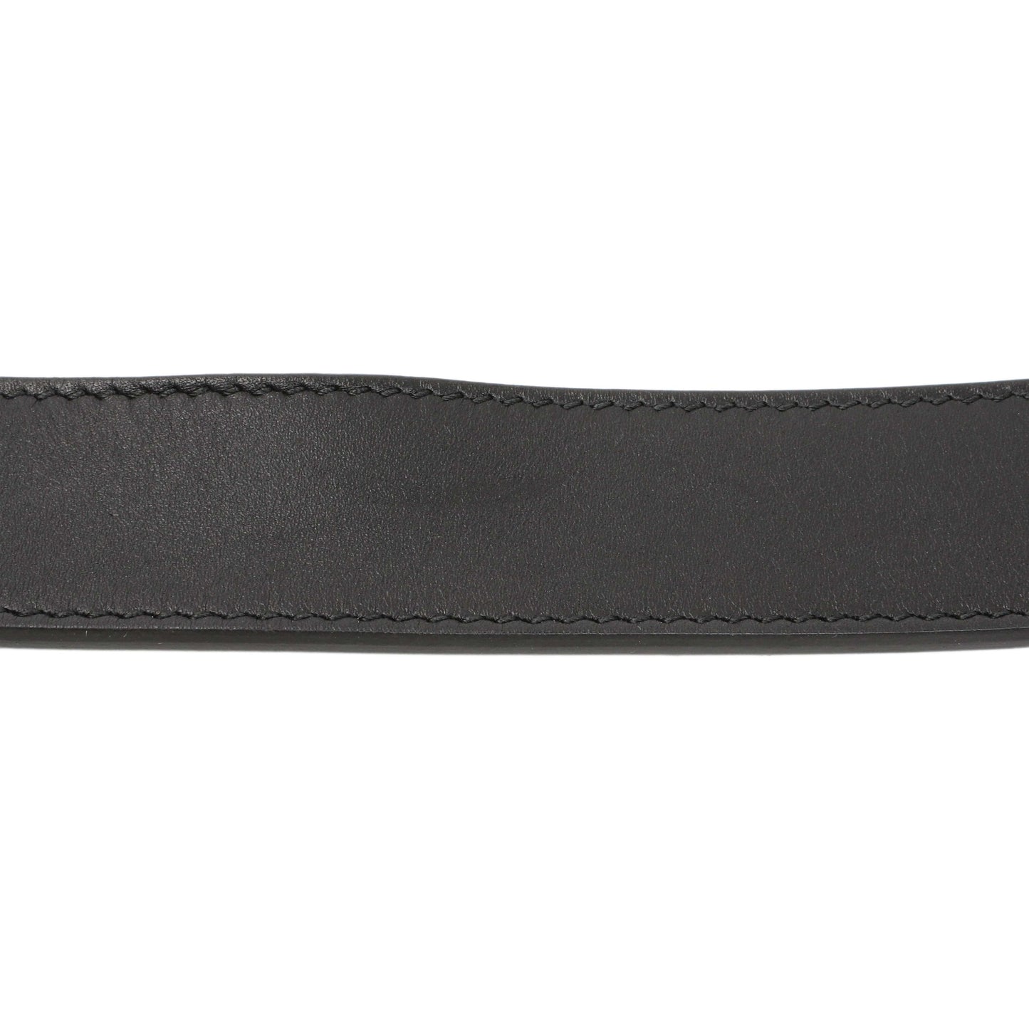 Exclusive Gucci Black Calfskin Double G 30mm Belt — Detail View