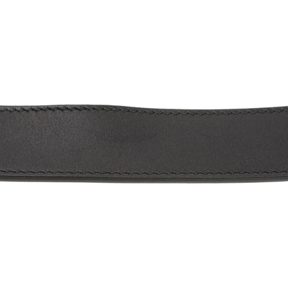 Exclusive Gucci Black Calfskin Double G 30mm Belt — Detail View