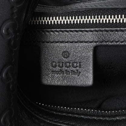 Exclusive Gucci Black Guccissima Twins Hobo Medium — Detail View