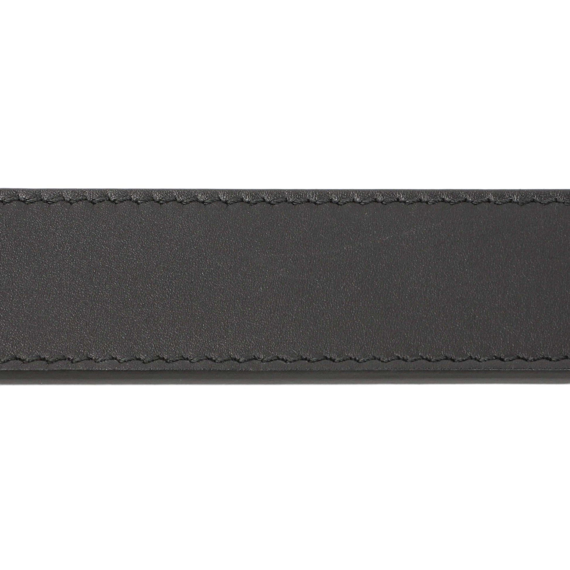 Exclusive Gucci Black Calfskin Double G 30mm Belt — Lifestyle View