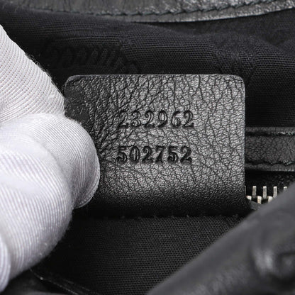 Exclusive Gucci Black Guccissima Twins Hobo Medium — Lifestyle View
