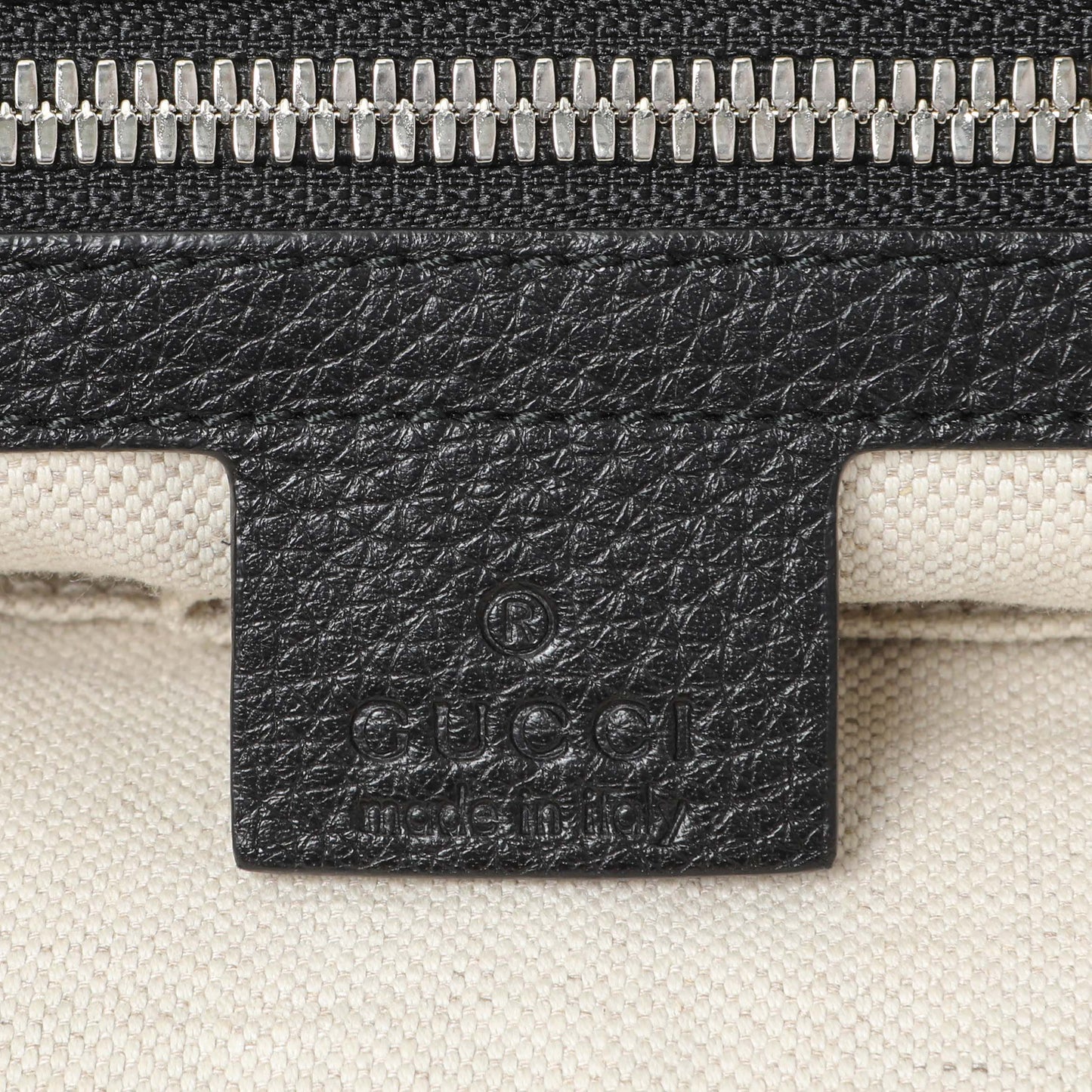 Exclusive Gucci Black Pebbled Calfskin Medium Soho Messenger Bag — Alternate View 9