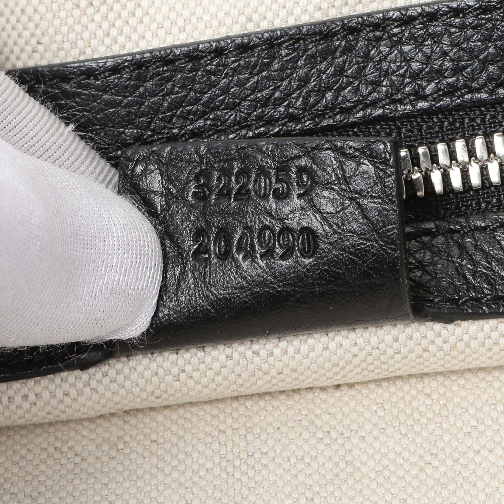 Exclusive Gucci Black Pebbled Calfskin Medium Soho Messenger Bag — Alternate View 10