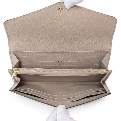 Exclusive Louis Vuitton Tourterelle Empreinte Sarah Wallet — Alternate View 8