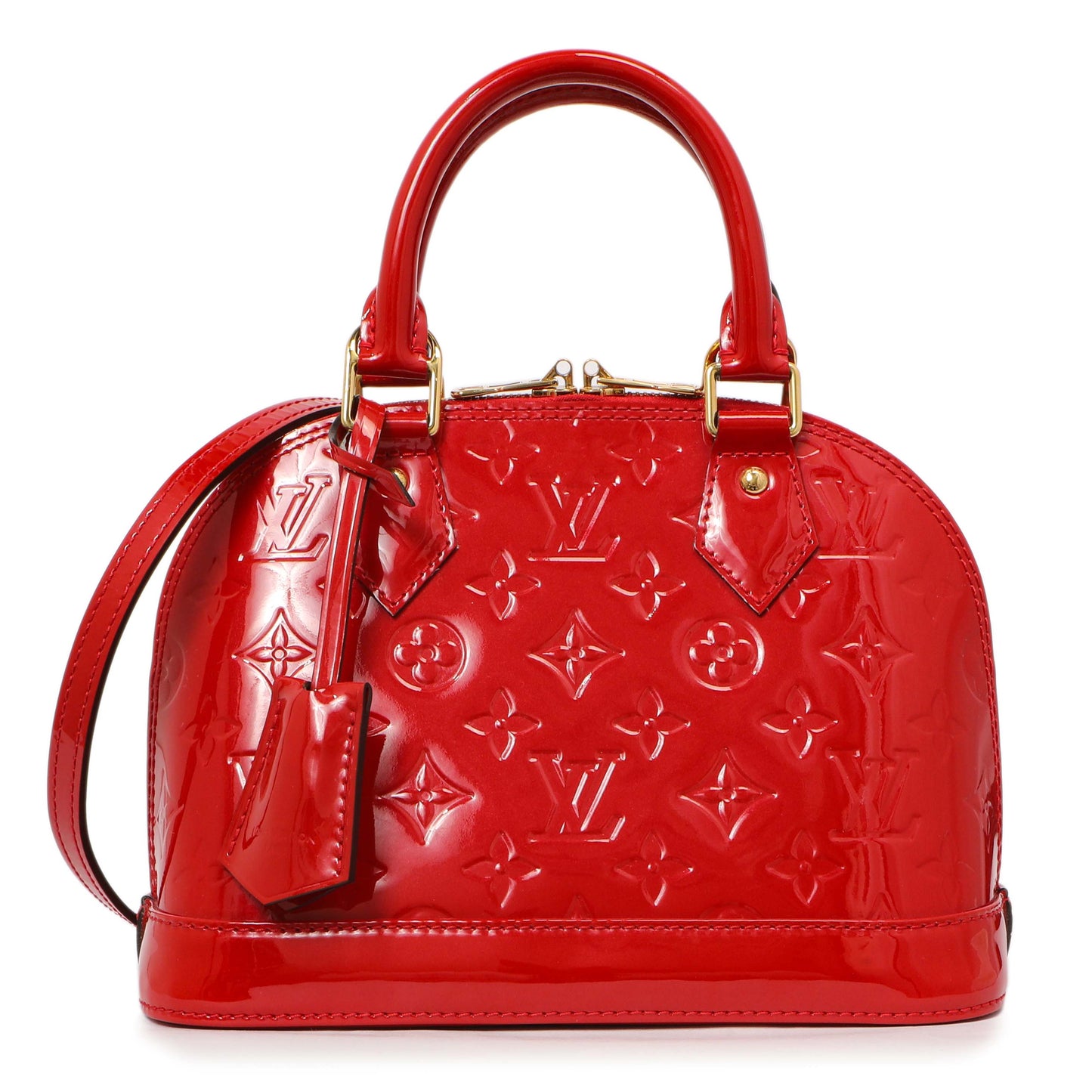 Exclusive Louis Vuitton Cherry Vernis Alma BB — Front View