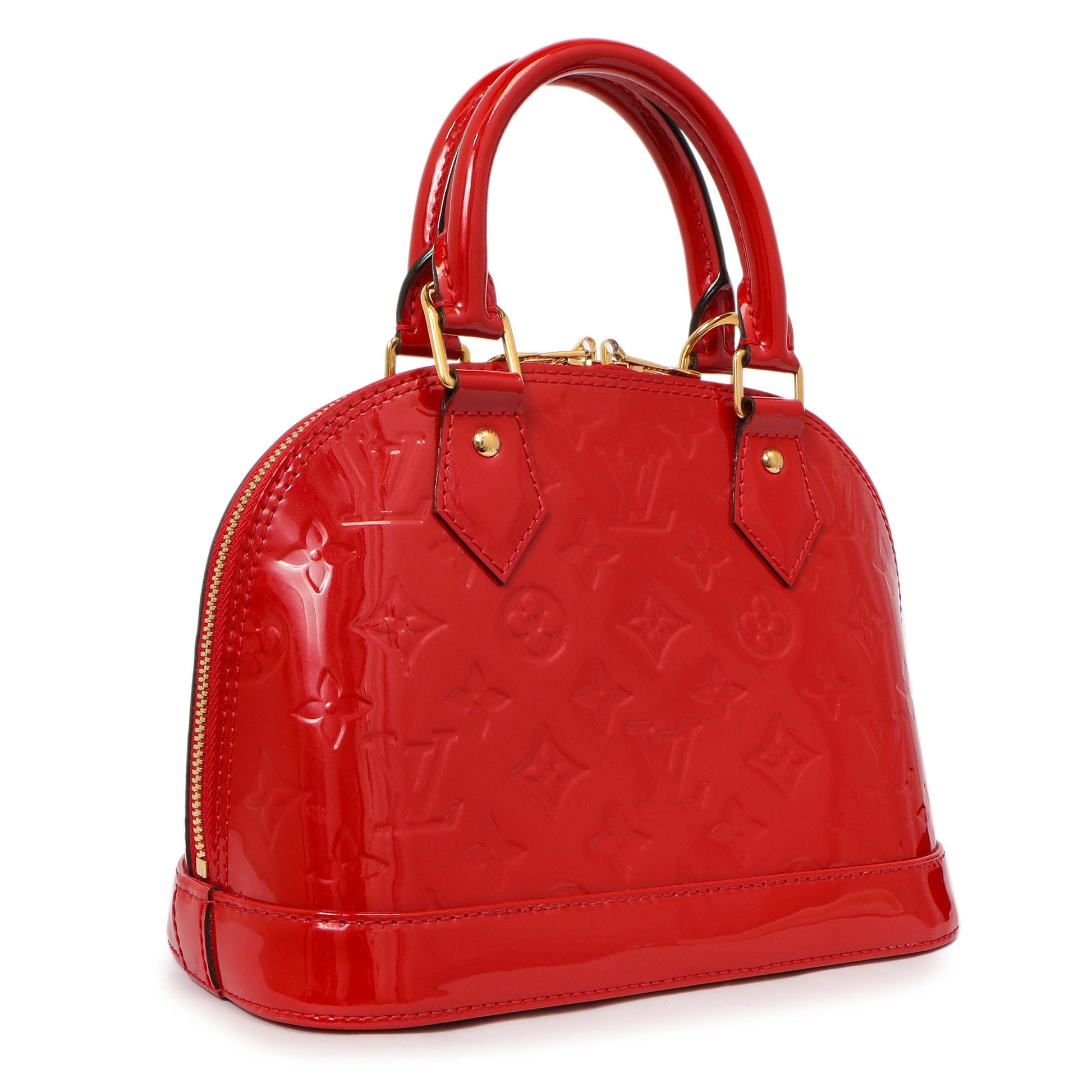 Exclusive Louis Vuitton Cherry Vernis Alma BB — Side View
