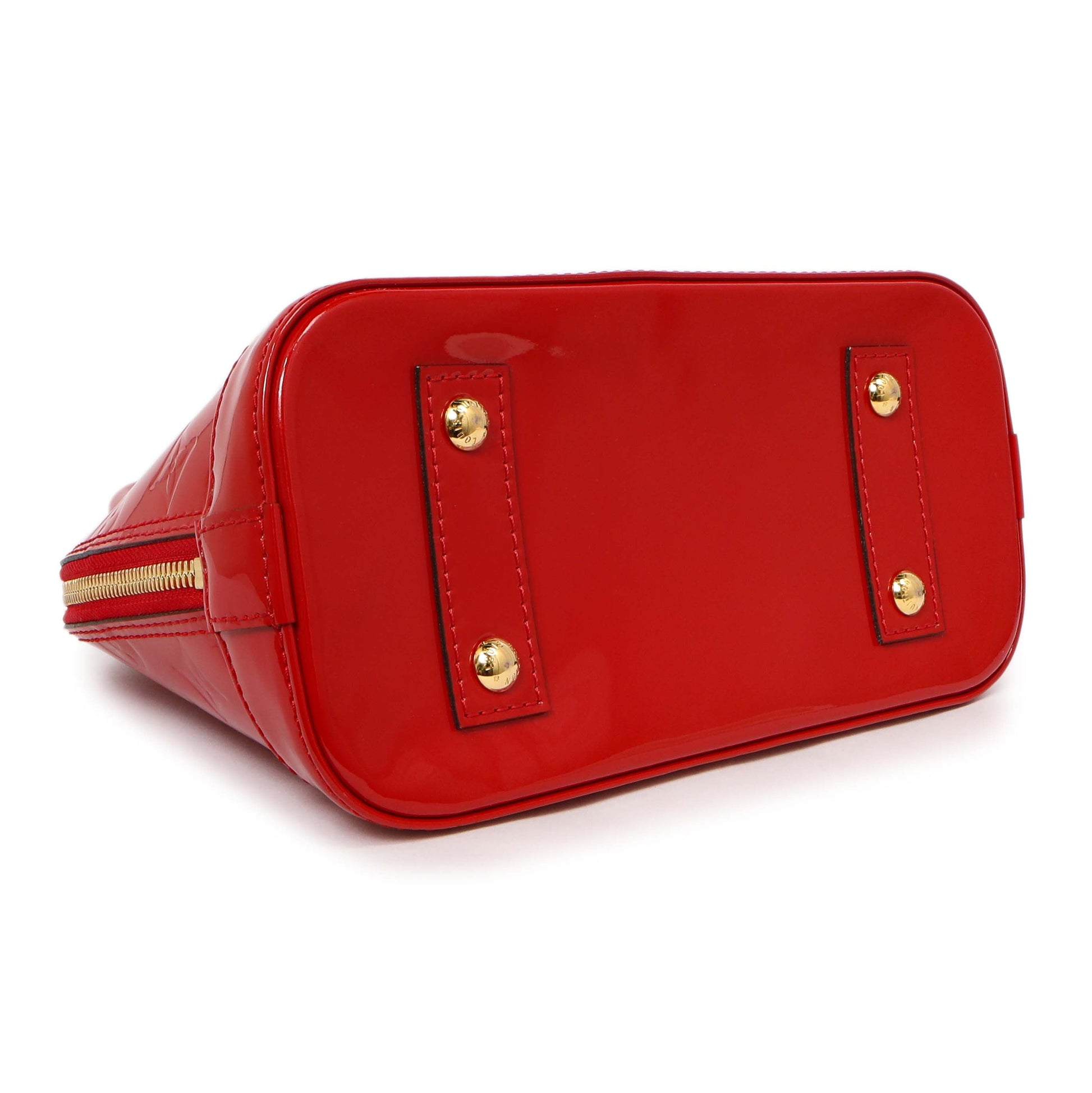 Exclusive Louis Vuitton Cherry Vernis Alma BB — Back View