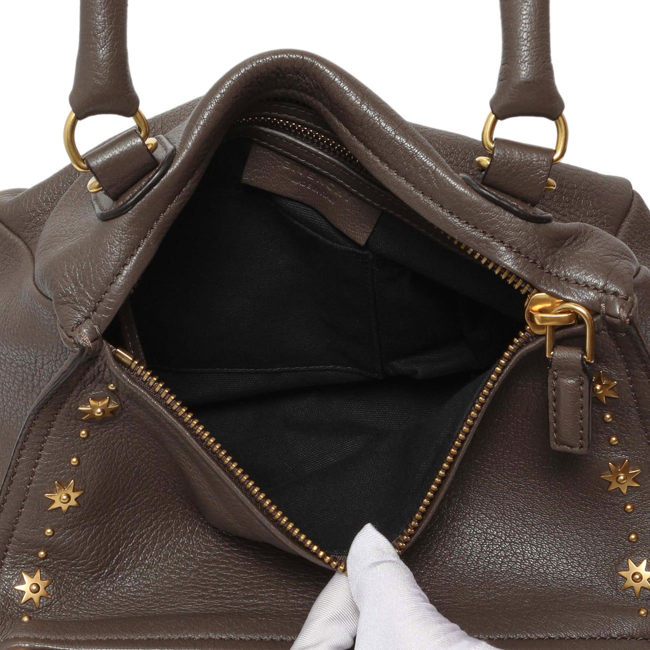 Exclusive Givenchy Brown Sugar Goatskin Studded Midnight Stars Small Pandora — Lifestyle View
