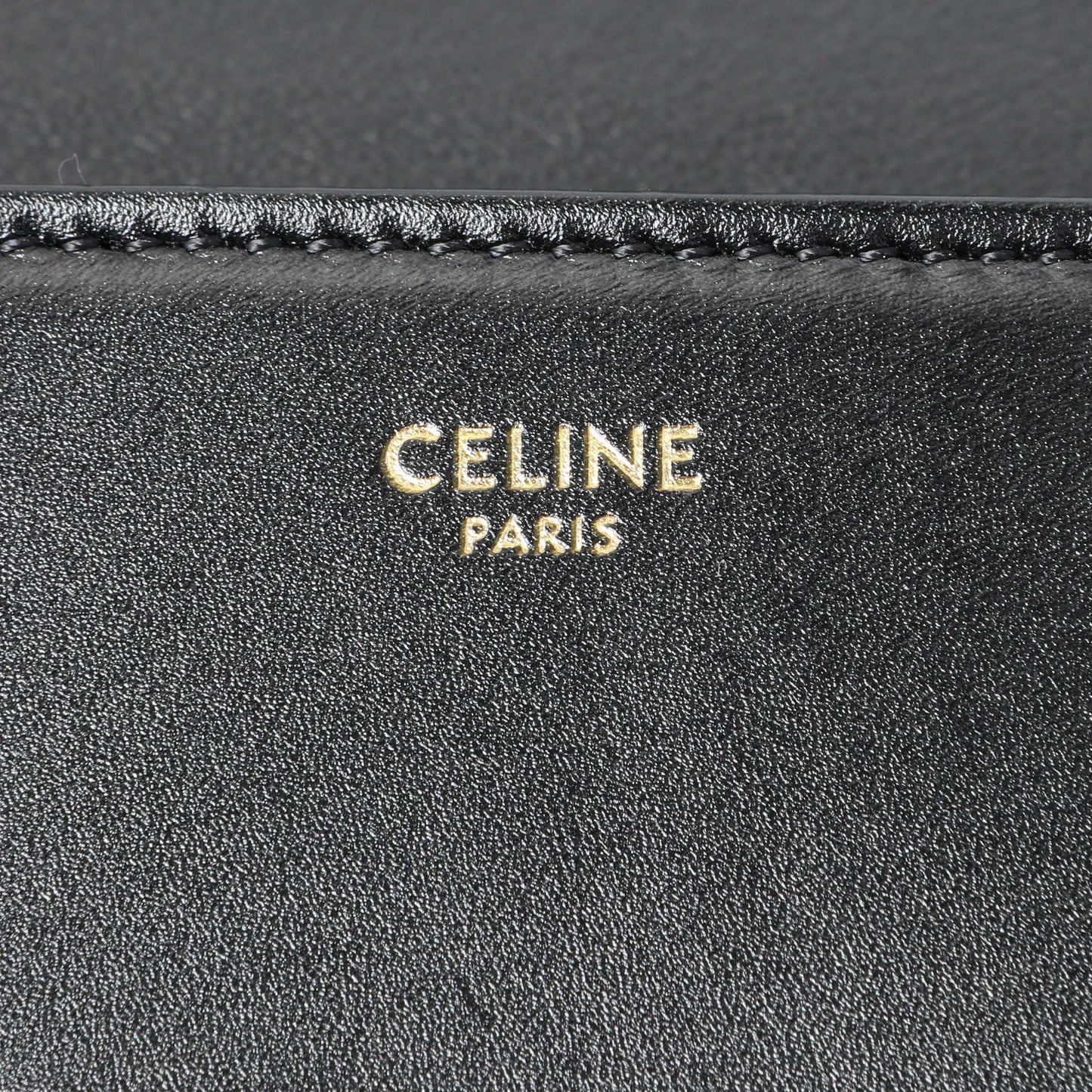 Exclusive Celine Black Calfskin Medium Tassel Bag — Detail View