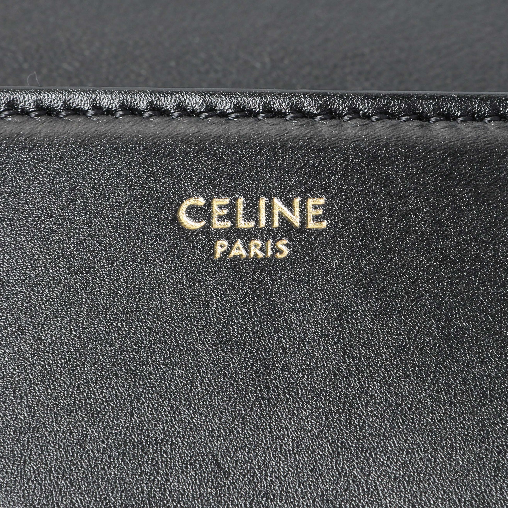Exclusive Celine Black Calfskin Medium Tassel Bag — Detail View