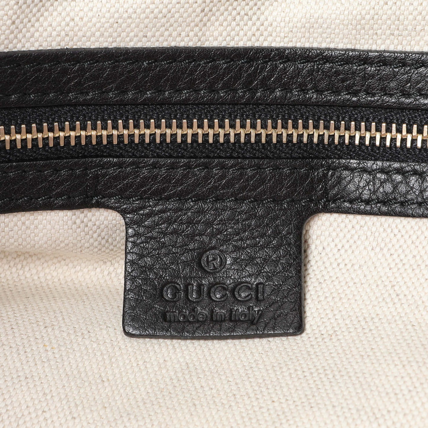 Exclusive Gucci Black Grained Calfskin Medium Web Hobo — Alternate View 9