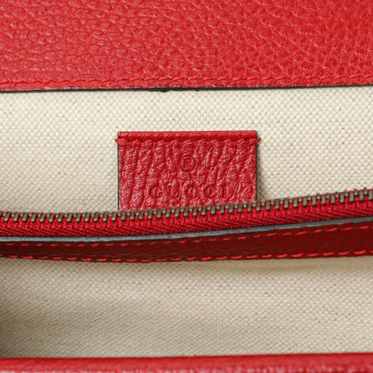 Exclusive Gucci Red Calfskin Small Dionysus Shoulder Bag — Detail View