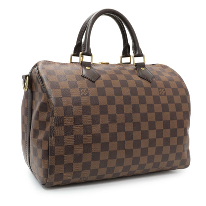 Exclusive Louis Vuitton Damier Ebene Speedy Bandouliere 30 — Side View