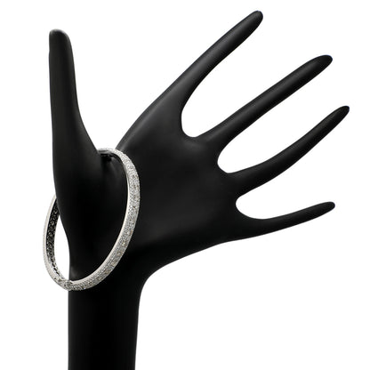 Exclusive 14K White Gold 5.32 Carat Diamond Bangle — Back View
