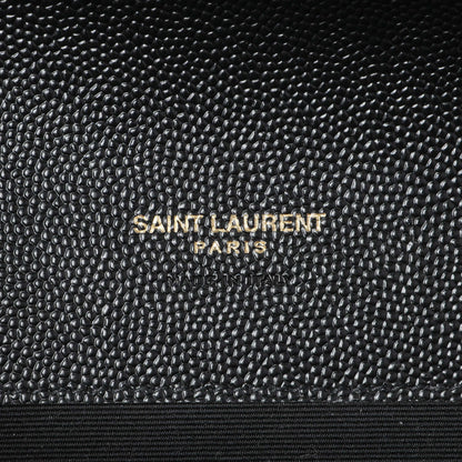 Exclusive Saint Laurent Grain De Poudre Matelasse Chevron Monogram Envelope Clutch — Detail View