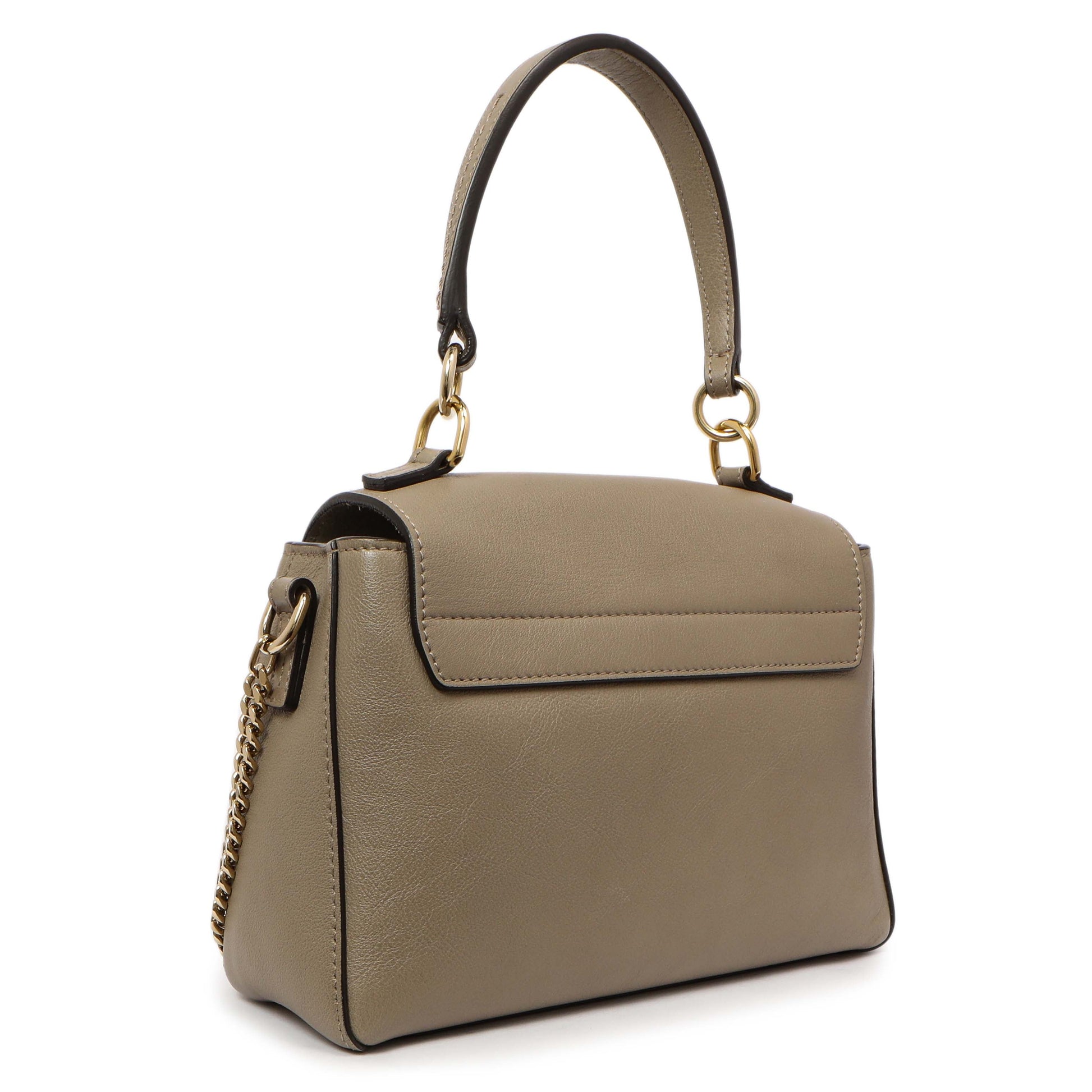 Exclusive Chloe Motty Grey Calfskin Mini Faye Day Shoulder Bag — Side View