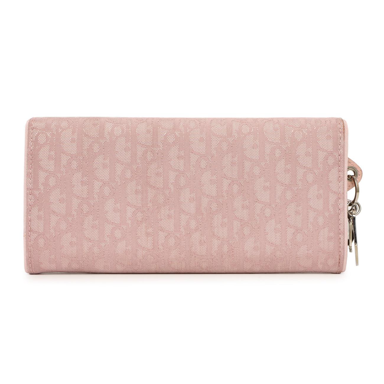 Exclusive Christian Dior Pink Monogram Chain Wallet — Side View