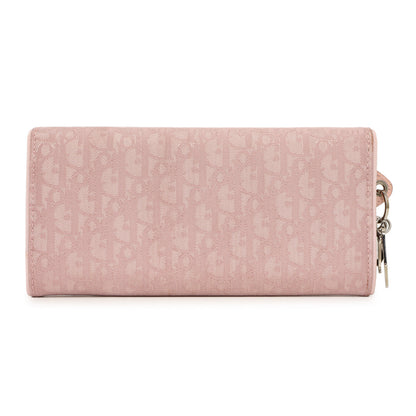 Exclusive Christian Dior Pink Monogram Chain Wallet — Side View