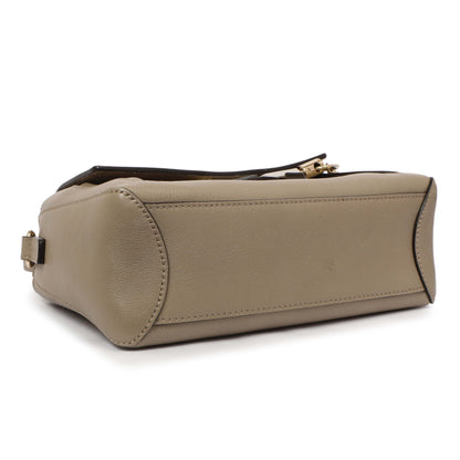Exclusive Chloe Motty Grey Calfskin Mini Faye Day Shoulder Bag — Back View