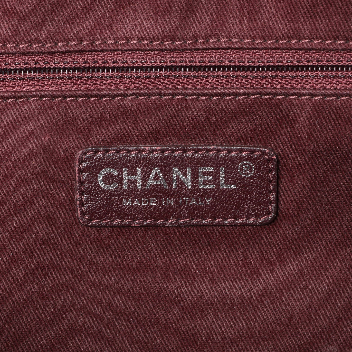 Exclusive Chanel Burgundy Aged Calfskin Portobello Flap — Detail View