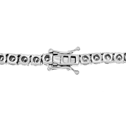 Exclusive 10K White Gold 5.80 Carat Riviere Necklace — Side View
