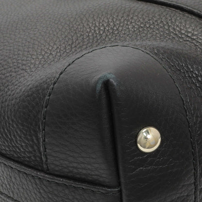 Exclusive Gucci Black Grained Calfskin Medium Web Hobo — Top View