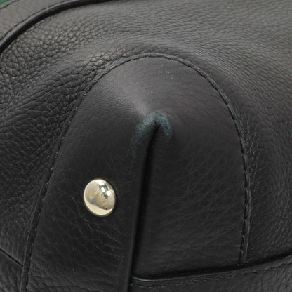 Exclusive Gucci Black Grained Calfskin Medium Web Hobo — Alternate View 7