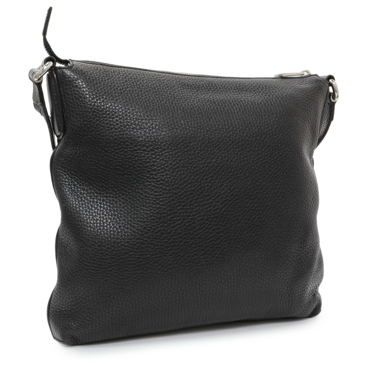 Exclusive Gucci Black Pebbled Calfskin Medium Soho Messenger Bag — Side View