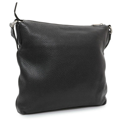 Exclusive Gucci Black Pebbled Calfskin Medium Soho Messenger Bag — Side View