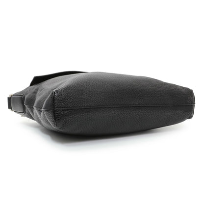 Exclusive Gucci Black Pebbled Calfskin Medium Soho Messenger Bag — Back View