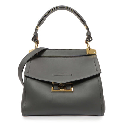 Exclusive Givenchy Storm Grey Calfskin Small Mystic Shoulder Bag — Front View