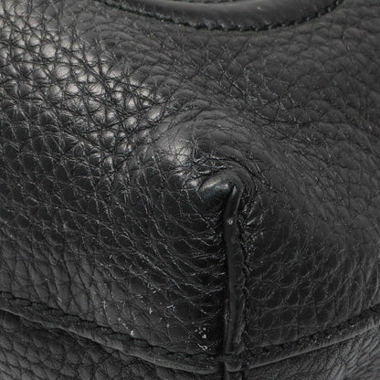 Exclusive Gucci Black Pebbled Calfskin Medium Soho Messenger Bag — Detail View