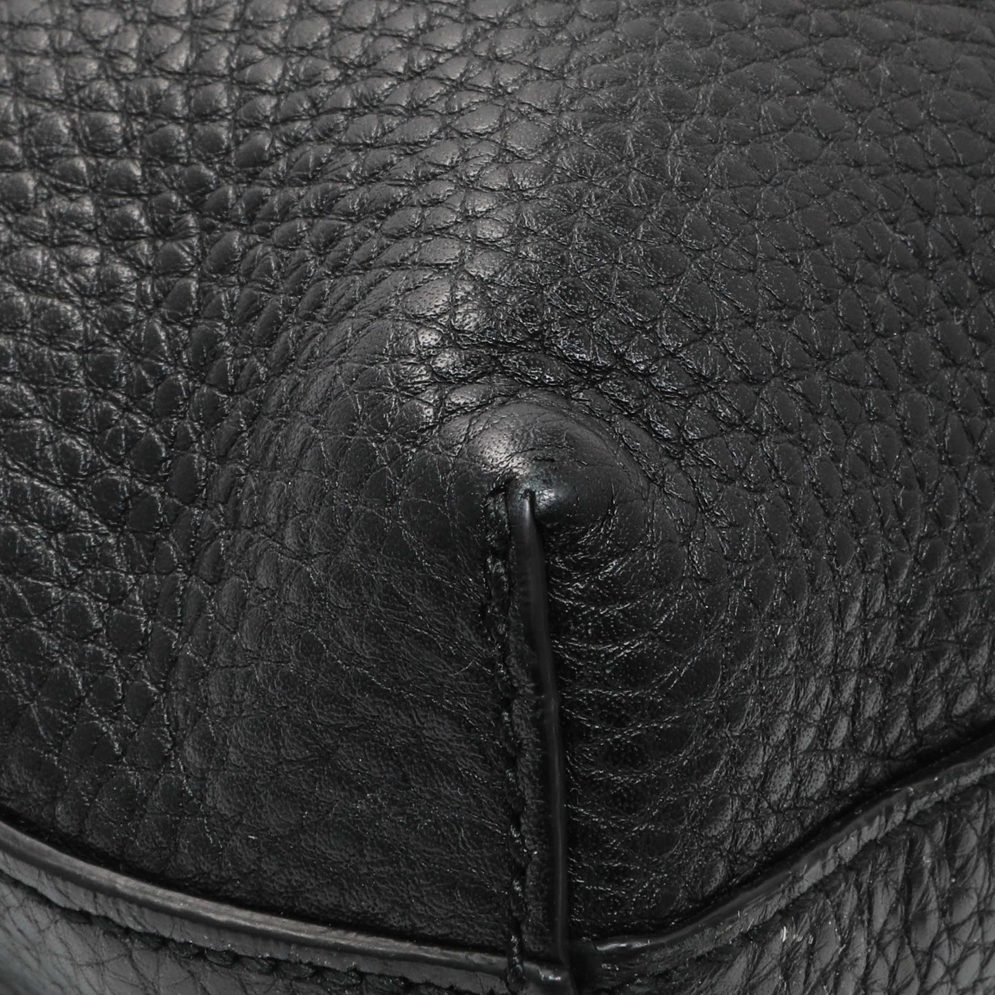 Exclusive Gucci Black Pebbled Calfskin Medium Soho Messenger Bag — Lifestyle View