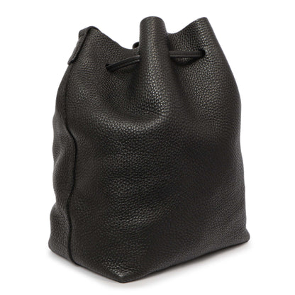 Exclusive Mansur Gavriel Black Tumbled Calfskin Bucket Bag — Side View