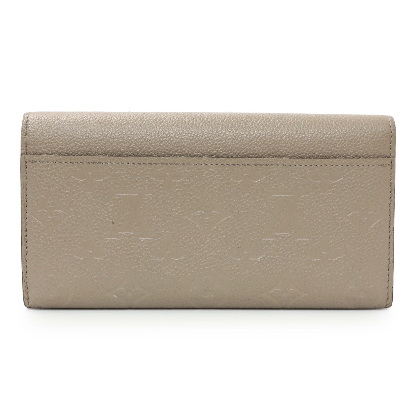Exclusive Louis Vuitton Tourterelle Empreinte Sarah Wallet — Side View